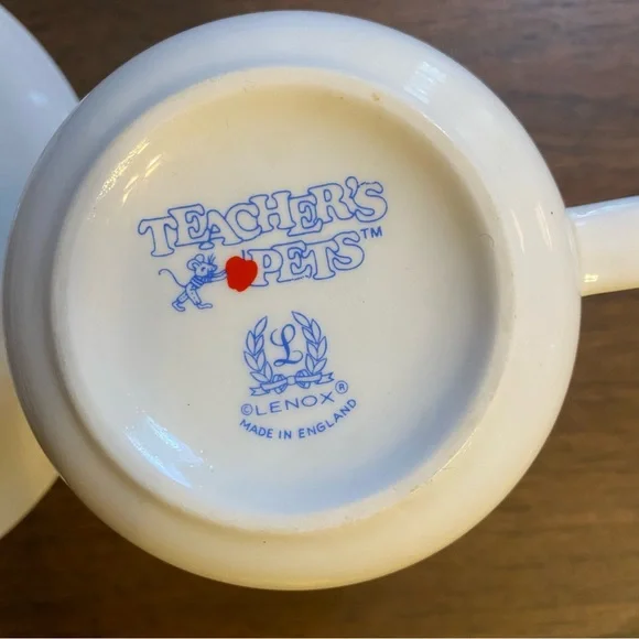 Vintage Lenox Teachers Pet Childs Mug and Plate Set Alphabet Numbers Animals - Picture 6 of 8